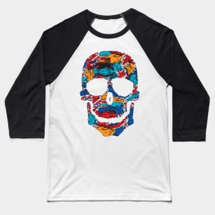 Colorful Skull Baseball T-Shirt